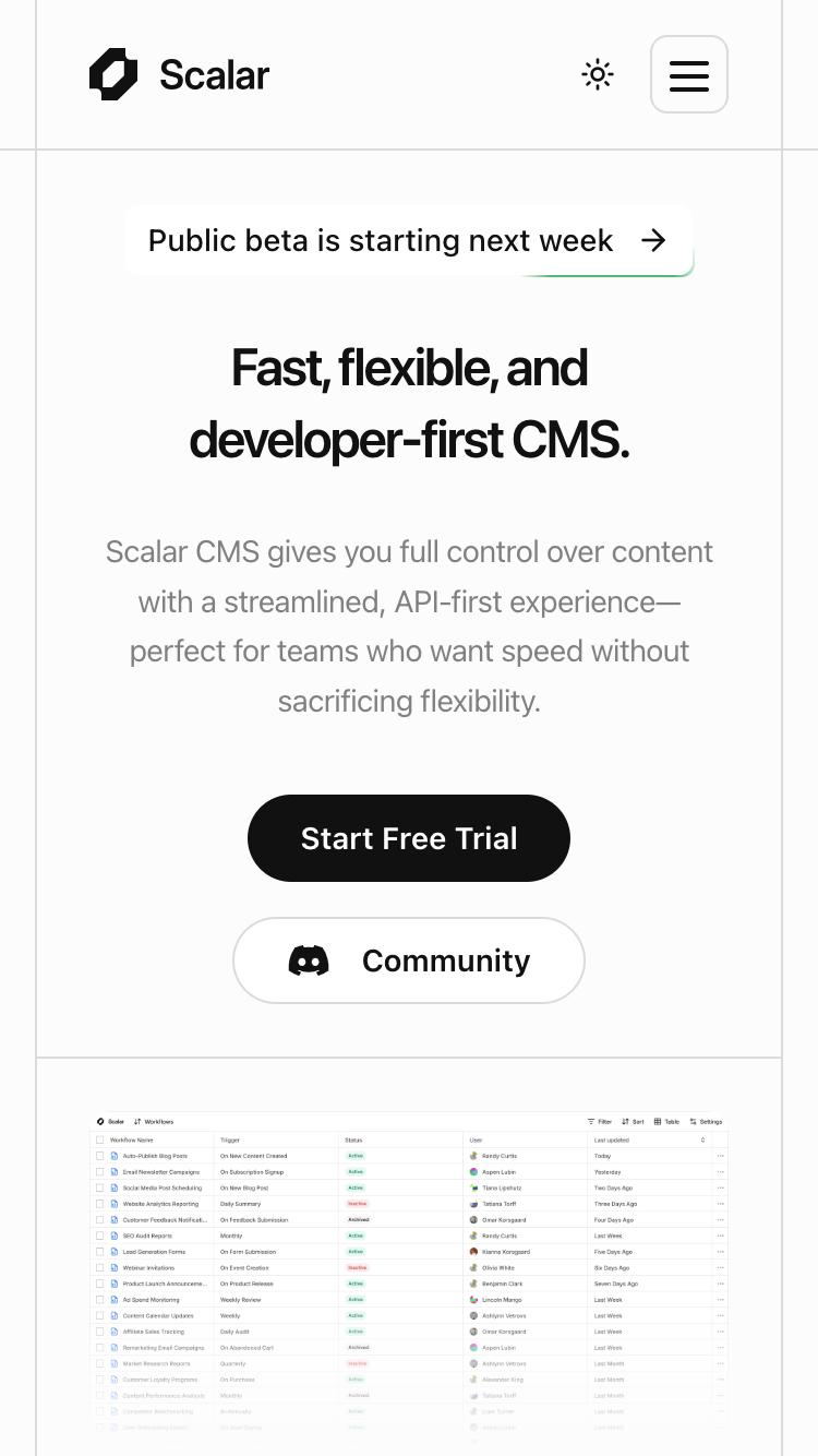 Scalar Astro website