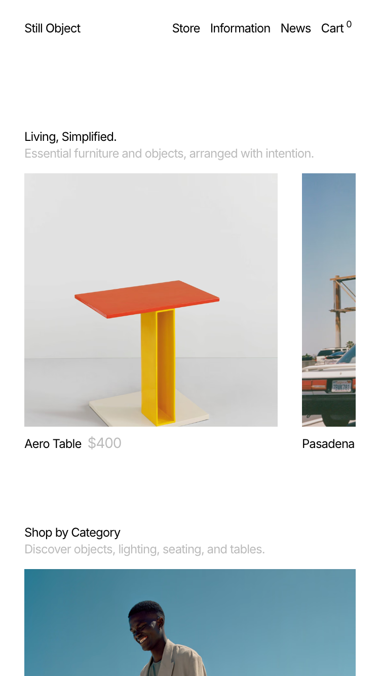 Still Object website