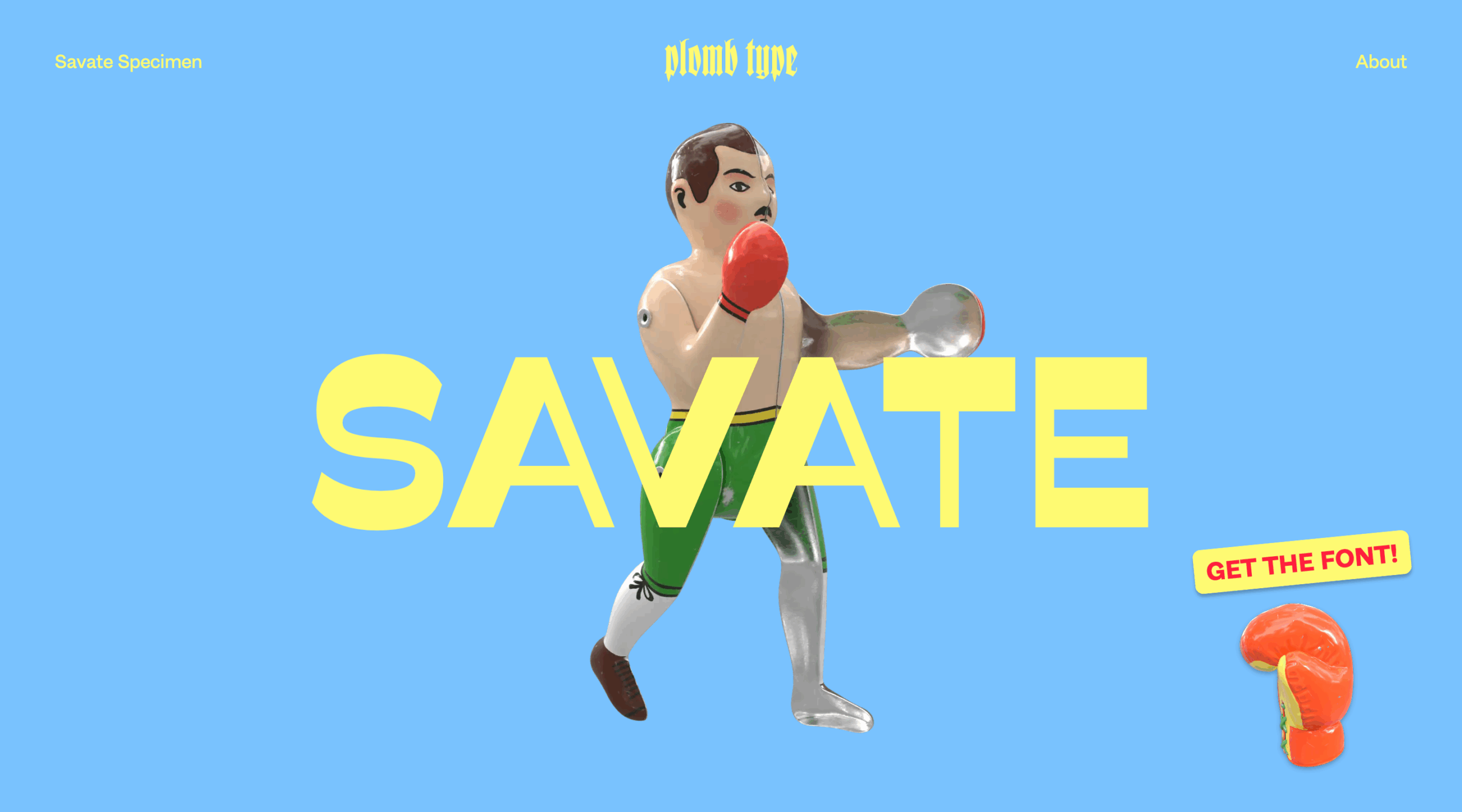 Savate Specimen website