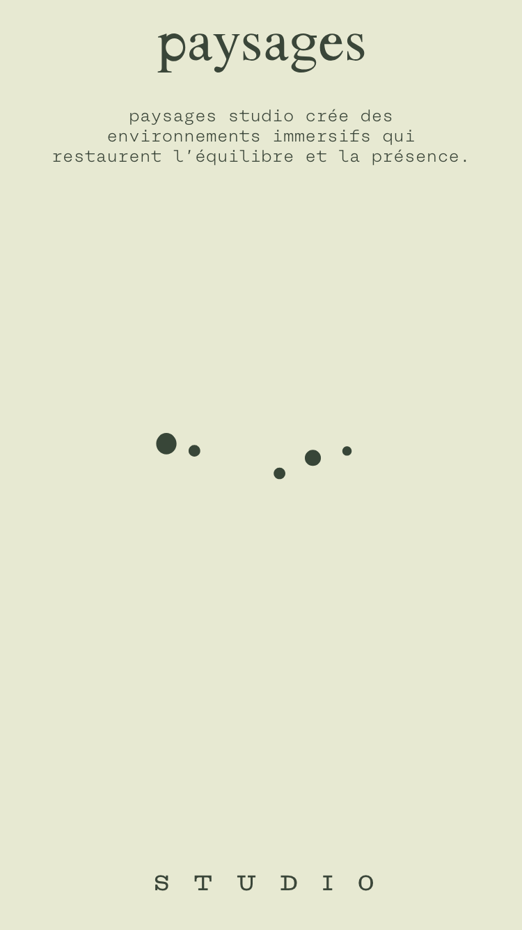 paysages studio website