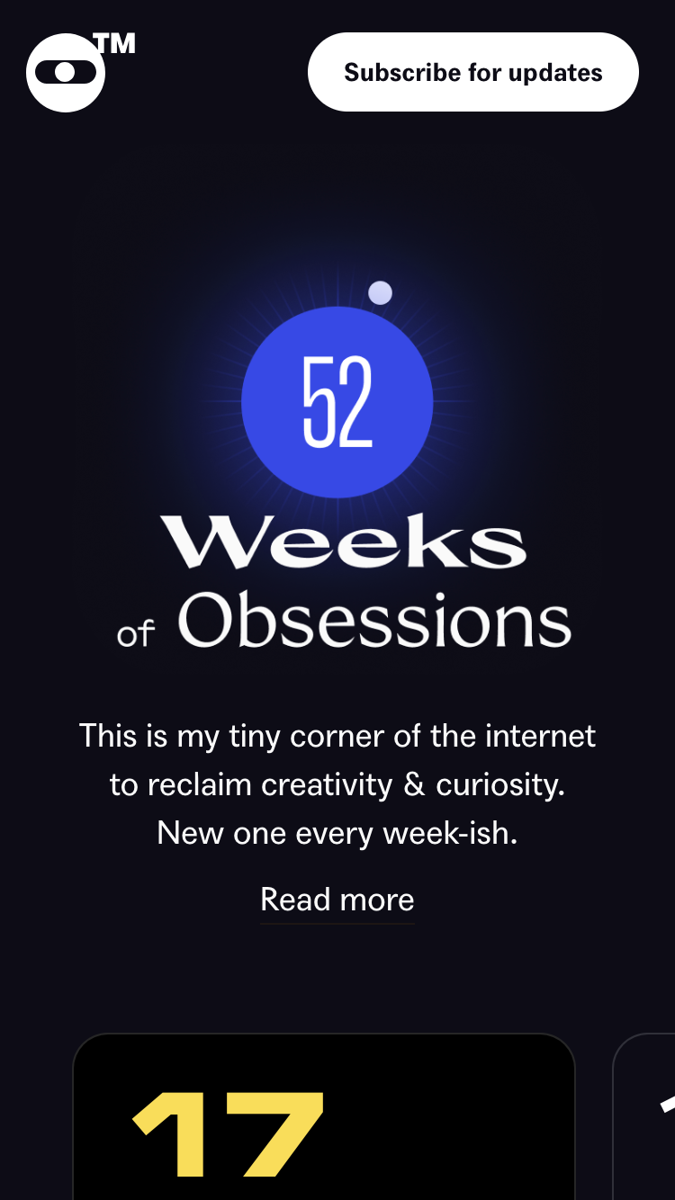 52 Obsessions website