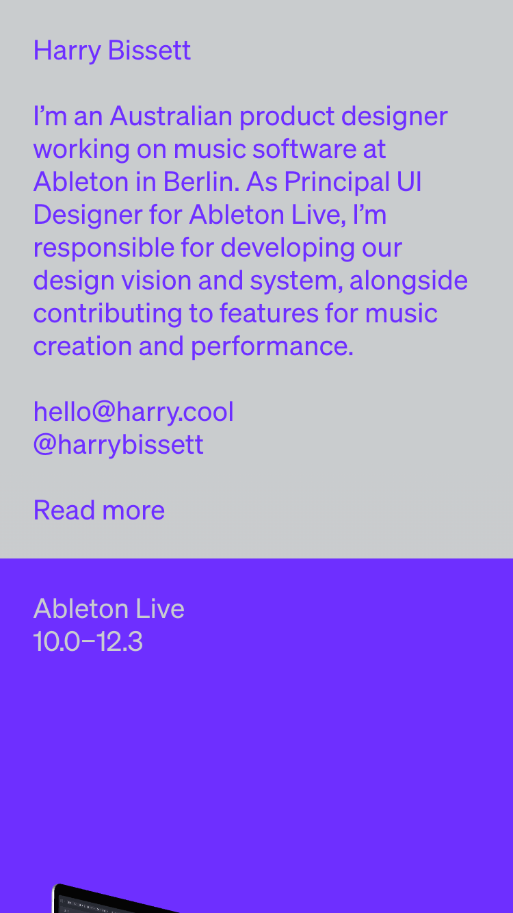 Harry Bissett website