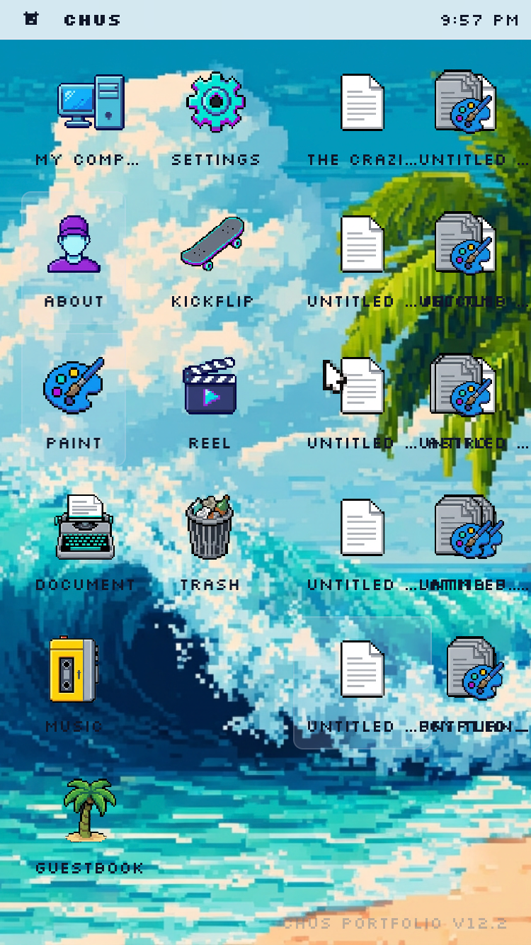 Chus Retro OS Portfolio website