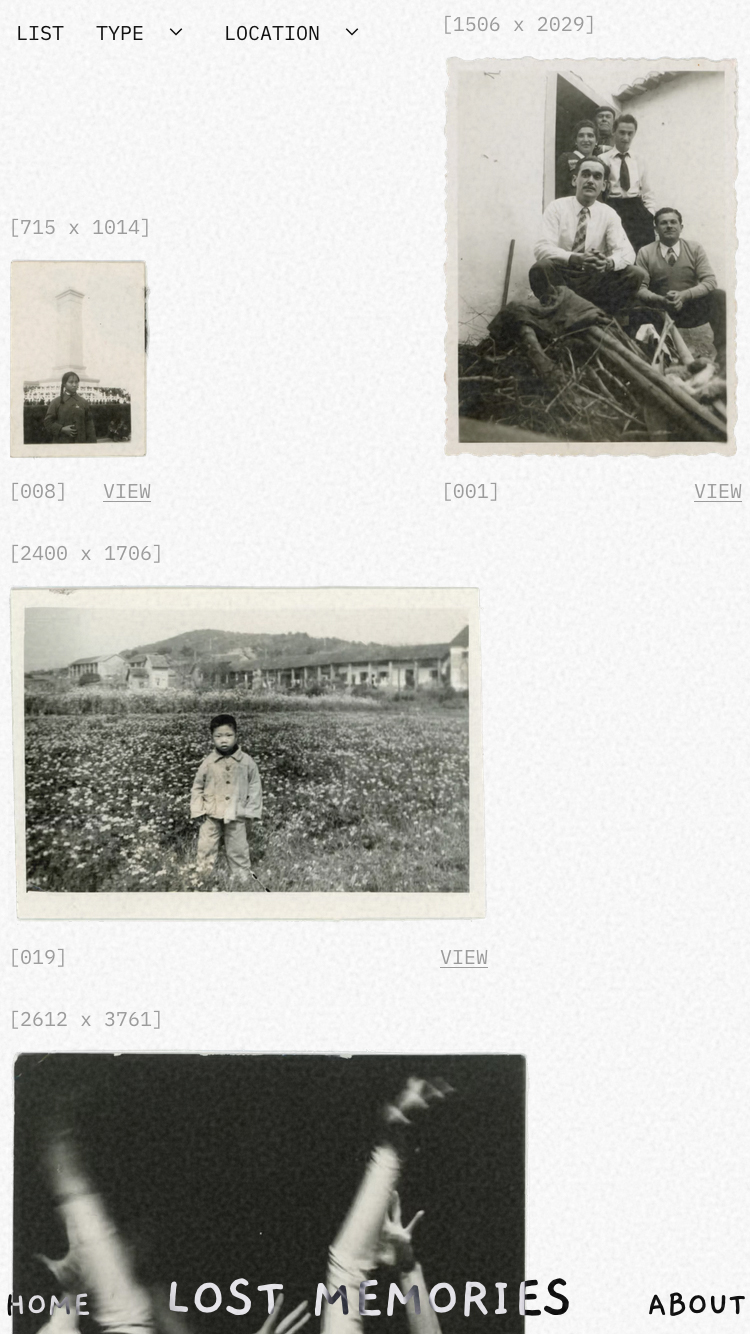 Lost Memories website