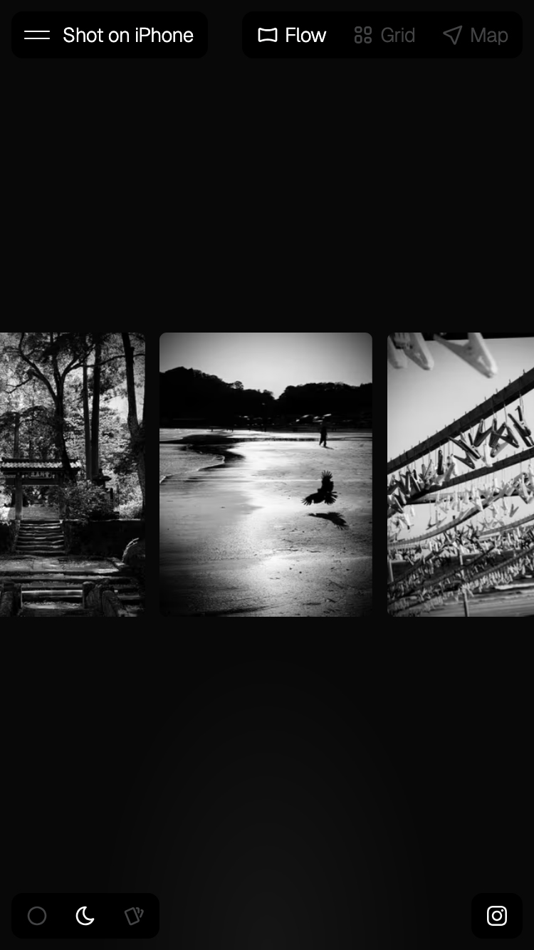 Shot on iPhone in Black & White website