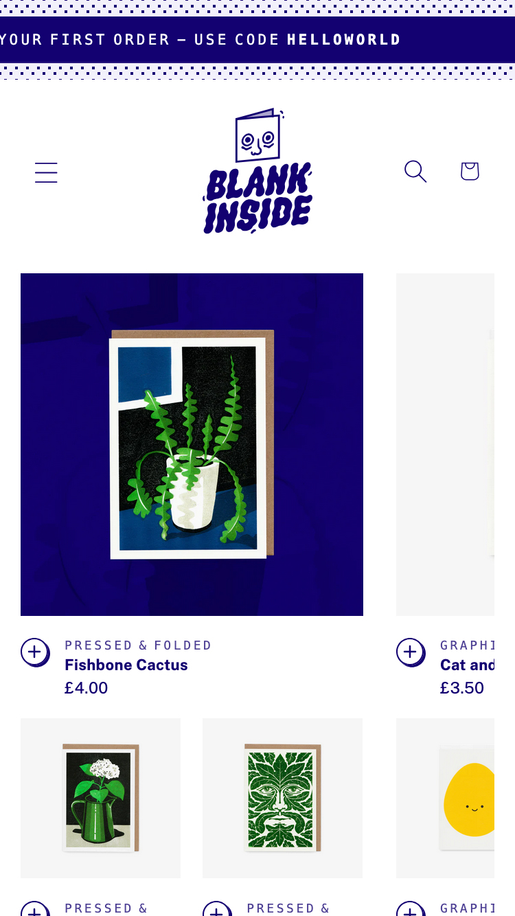 Blank Inside website