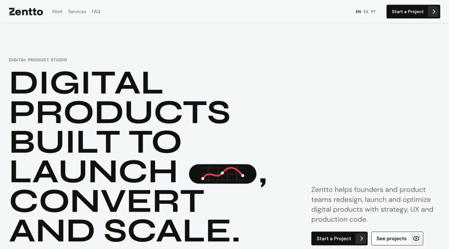 Zentto Design Studio website