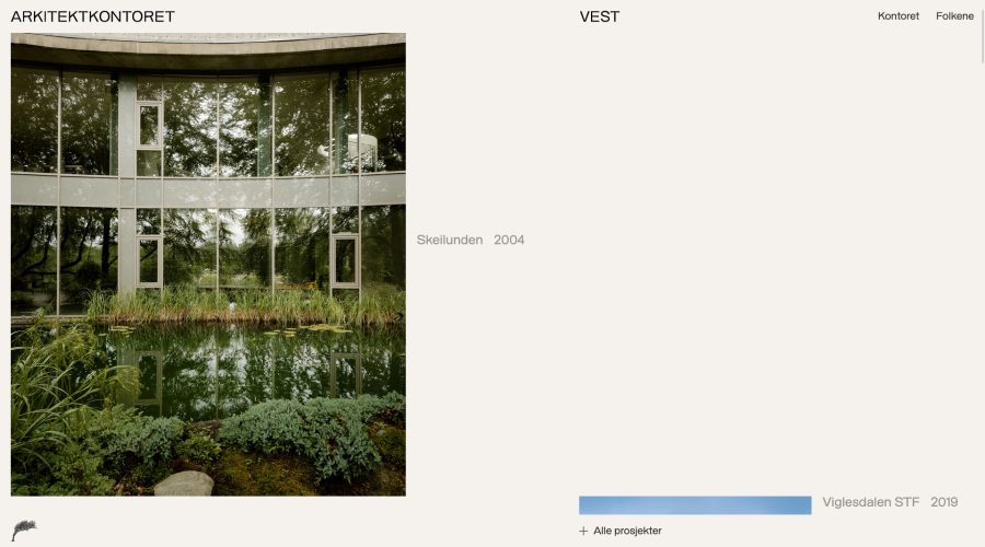 Arkitektkontoret Vest website