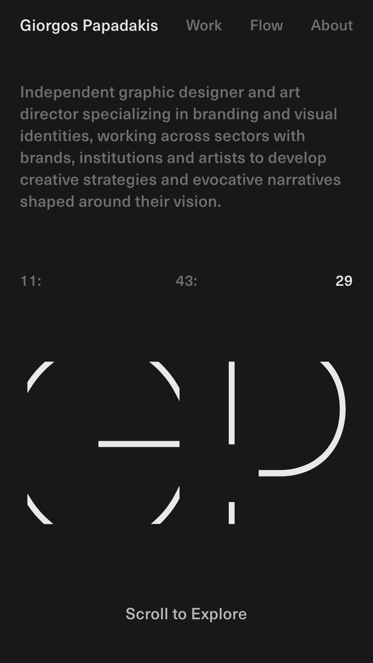 Giorgos Papadakis website mobile