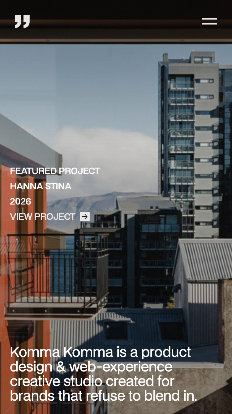 Komma Komma website