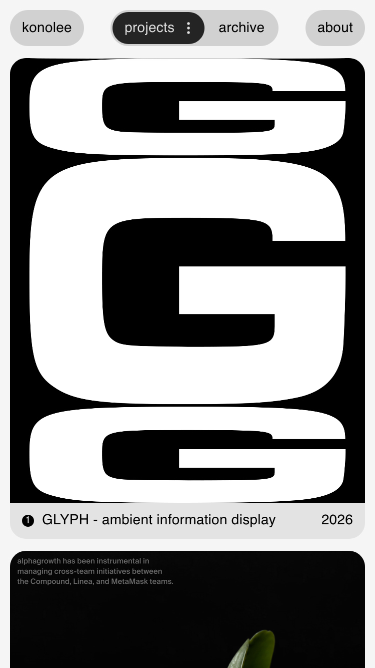 Konolee website mobile