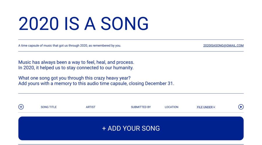 2020 IS A SONG website