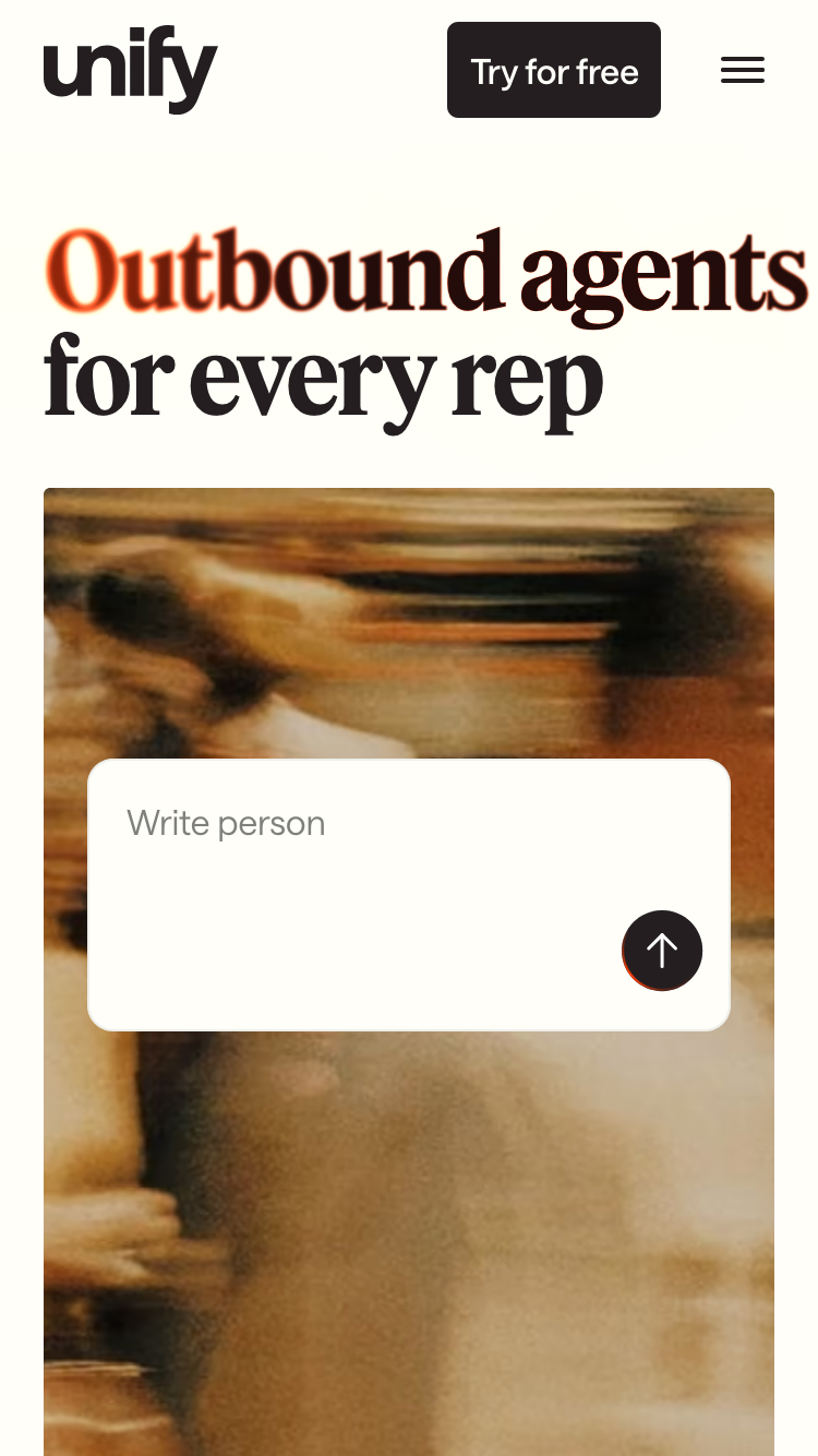 Unify website mobile