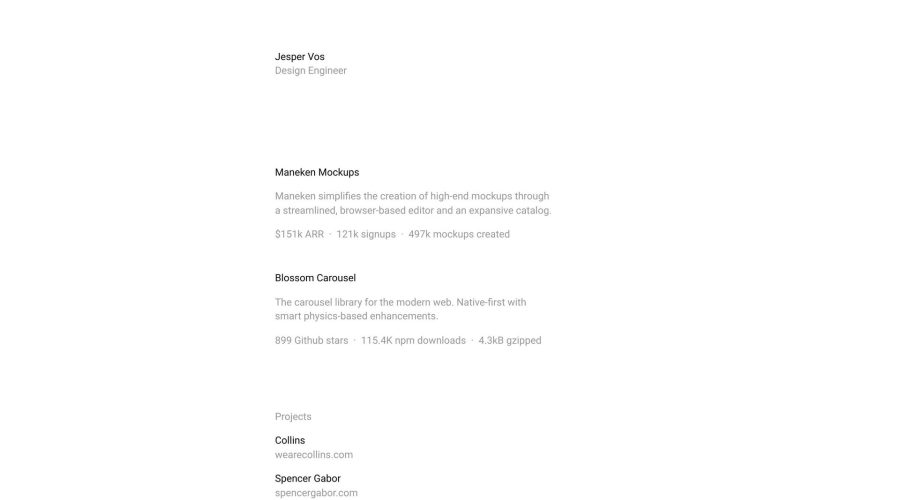 Jesper Vos website