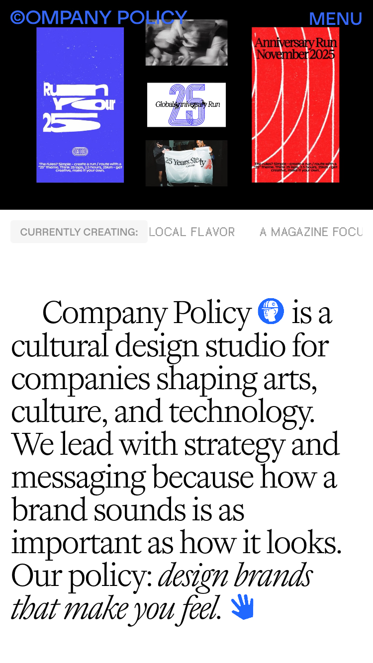 Company Policy website mobile