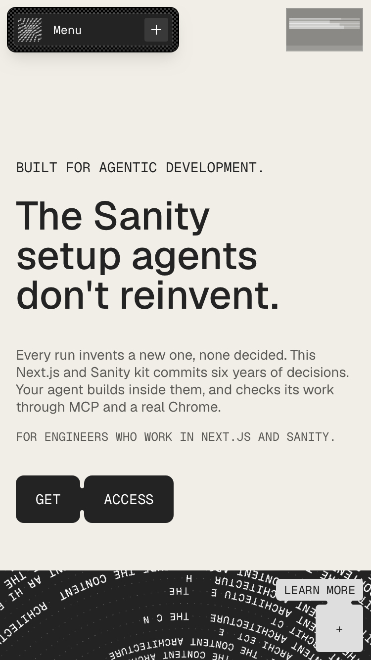 The Content Architecture website mobile