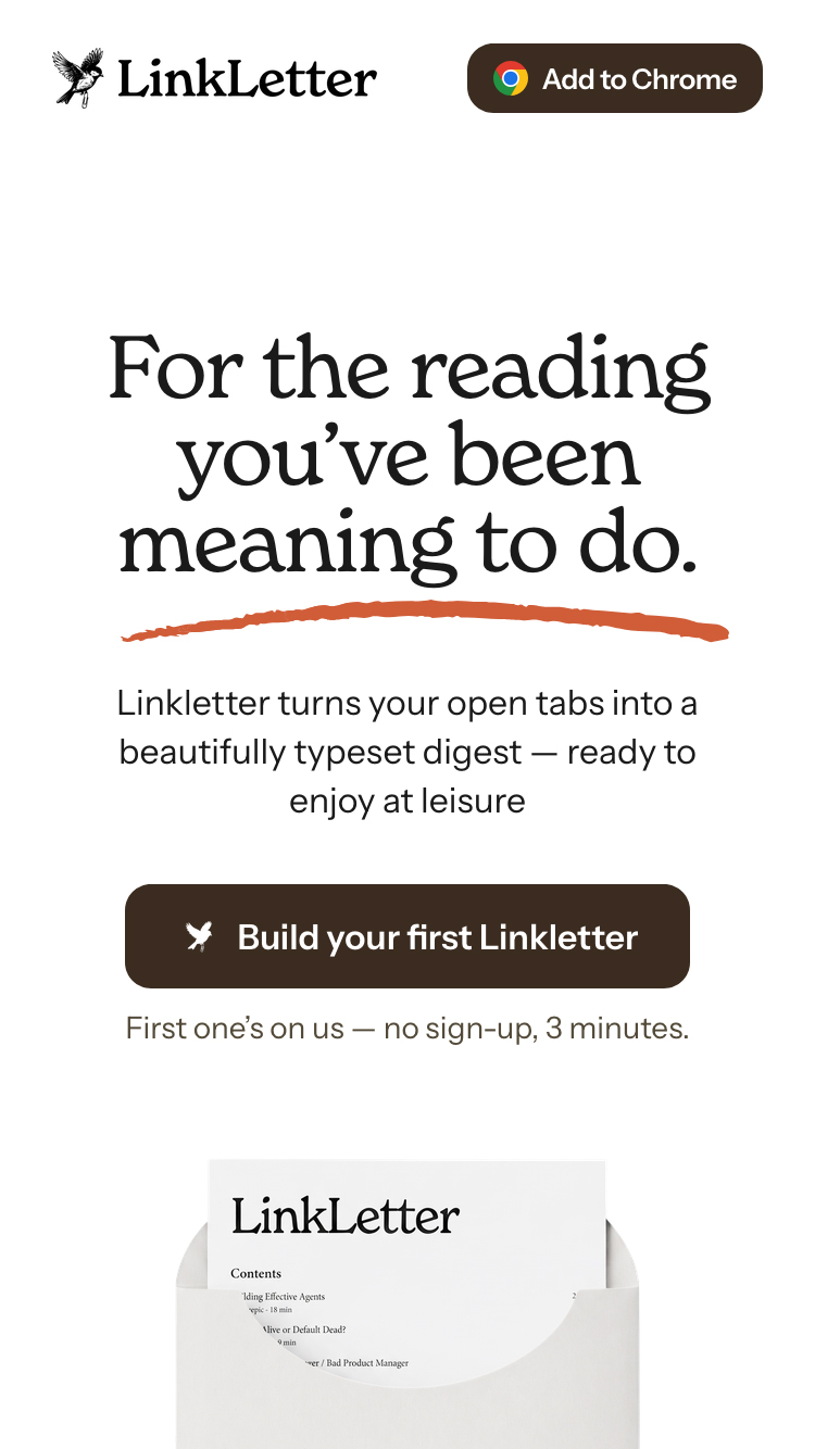LinkLetter website mobile