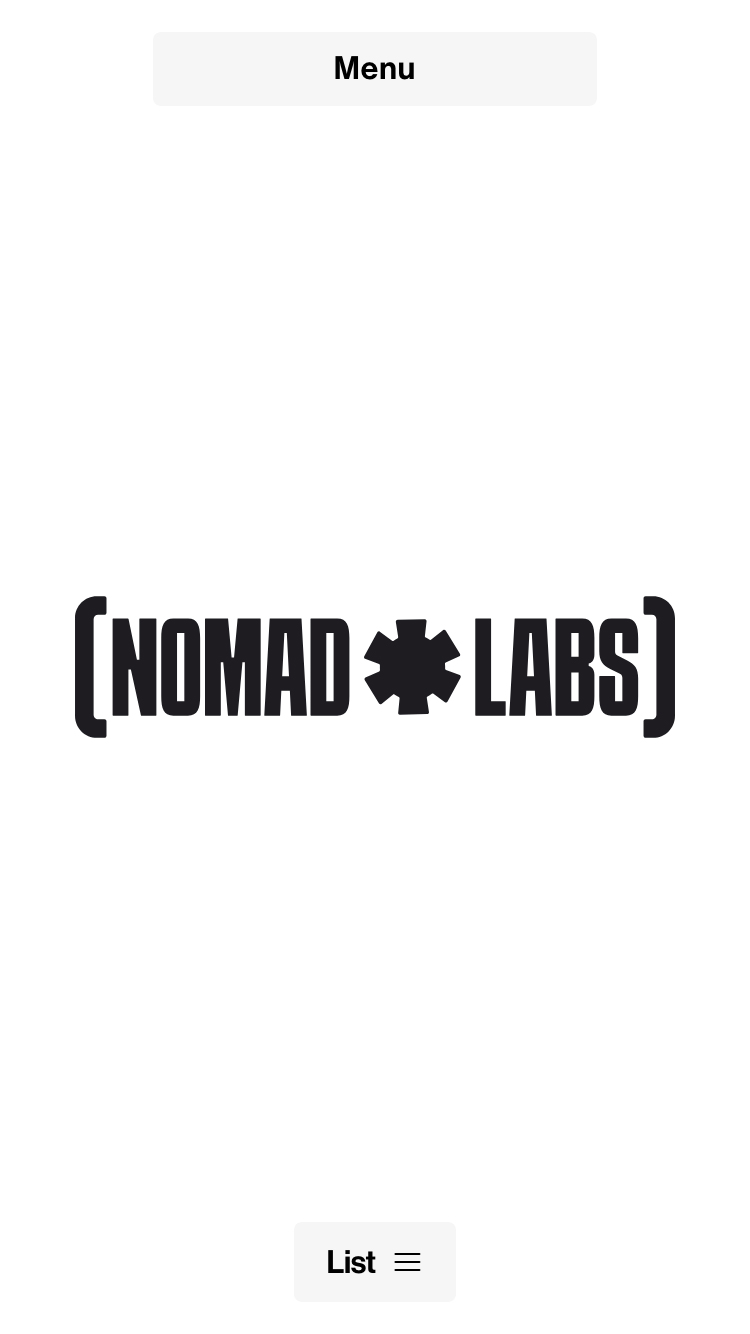 Nomad Labs website mobile