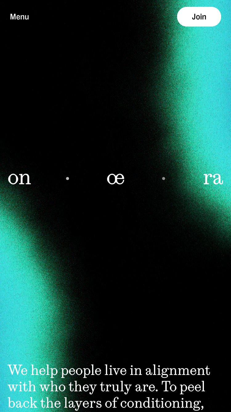 Onœra website mobile