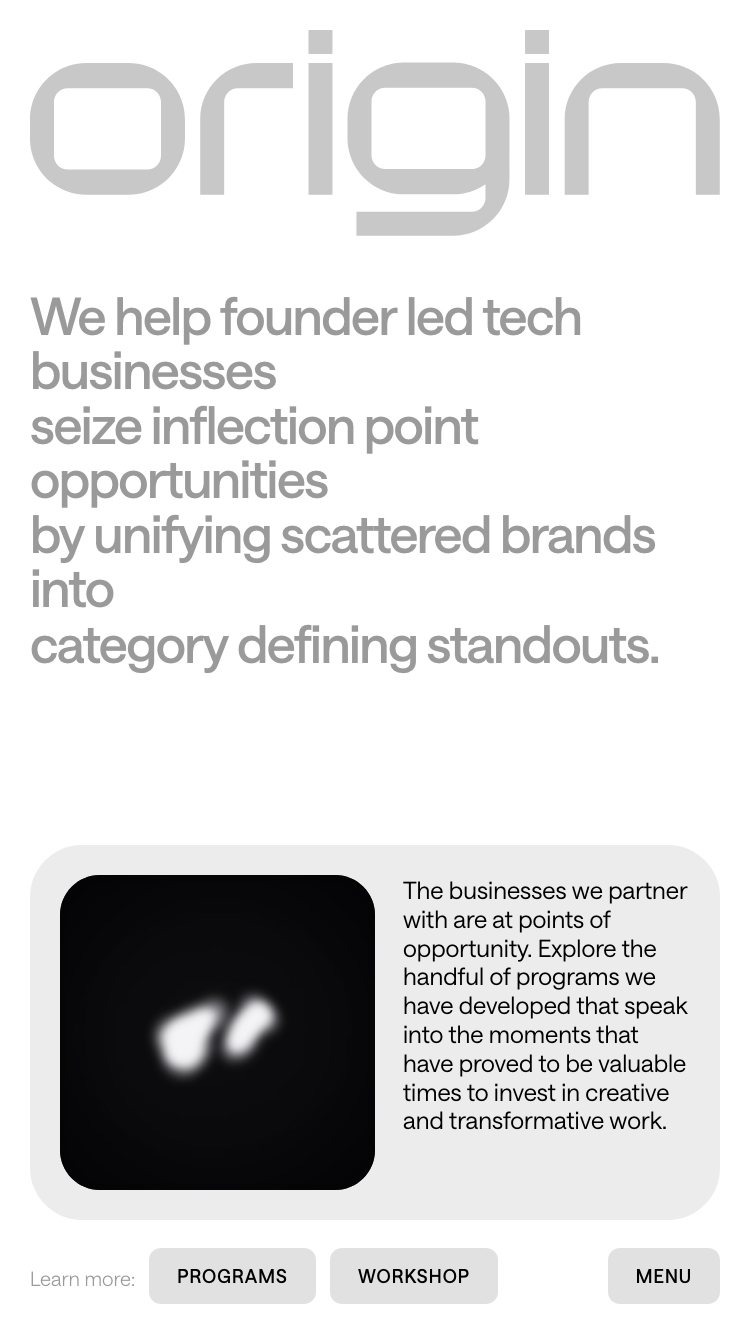 Origin website mobile
